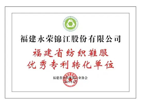 【永荣荣誉】永荣股份荣获福建省纺织鞋服优秀专利转化单位